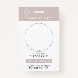 Badge Insigne de sécurité de l'entreprise - photo de l'e