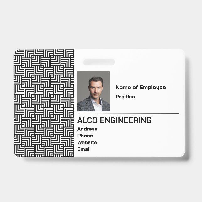 Badge Insigne de sécurité photo de l'employé (Avant)