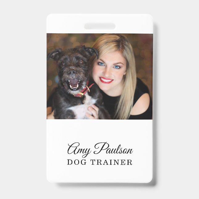 Badge Insigne de service pour animaux de compagnie photo (Face)