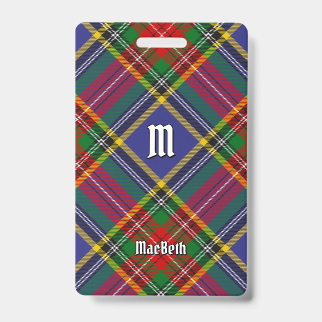 Badge Insigne de tartan Clan MacBeth (Avant)