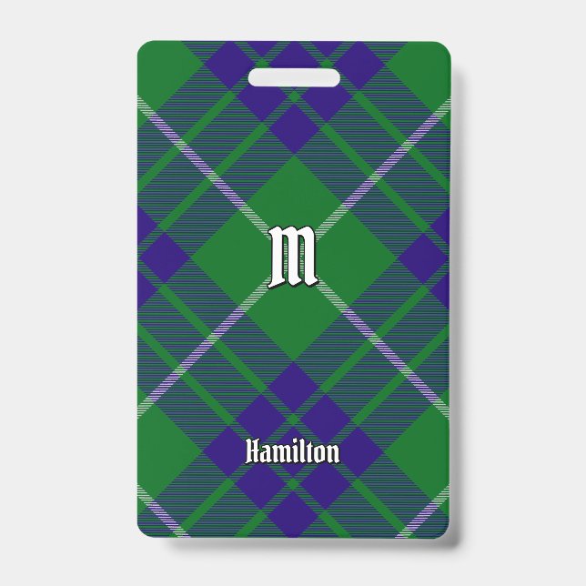 Badge Insigne de tartan de chasse Clan Hamilton (Avant)