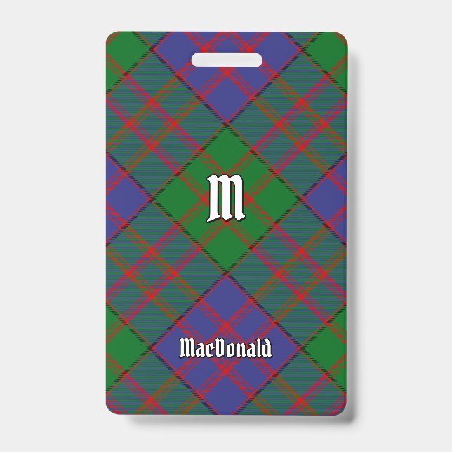 Badge Insigne de tartan du clan MacDonald (Avant)