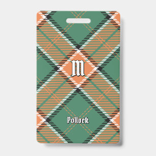 Badge Insigne de tartan du clan Pollock