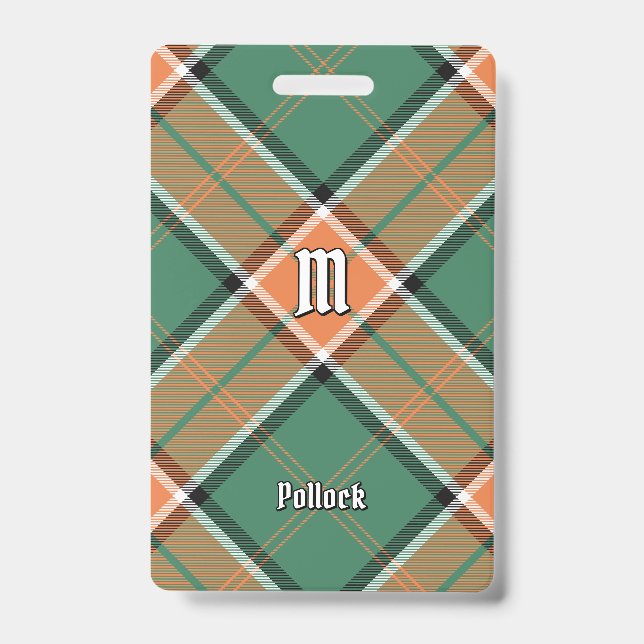 Badge Insigne de tartan du clan Pollock (Avant)