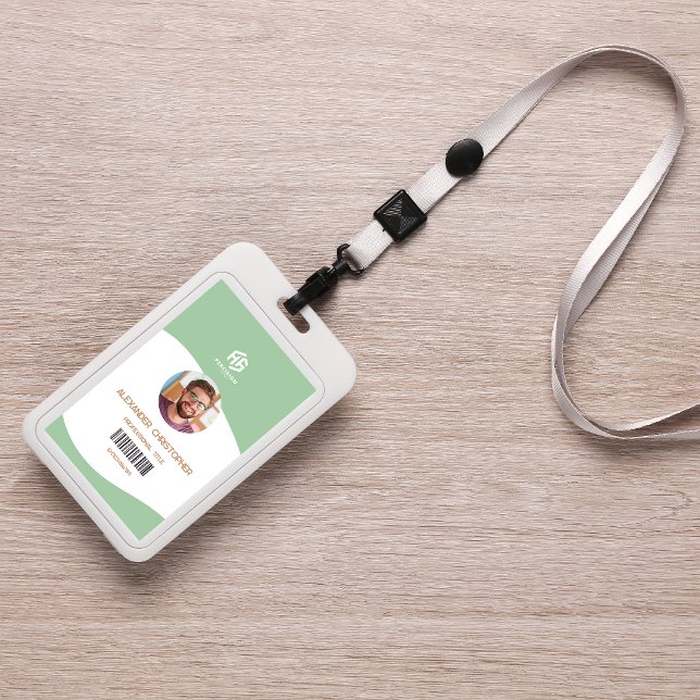 Badge Insigne d'employé de l'entreprise minimaliste mode (Créateur téléchargé)