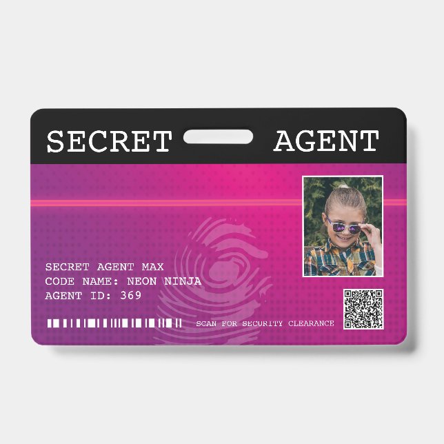Badge Insigne d'espionnage de l'agent secret interactif  (Avant)