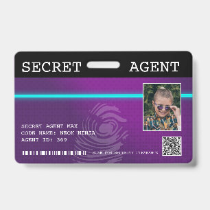 Badge Insigne d'espionnage de l'agent secret interactif