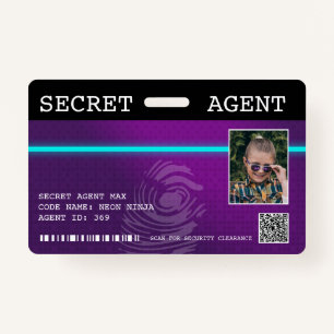 Badge Insigne d'espionnage de l'agent secret interactif