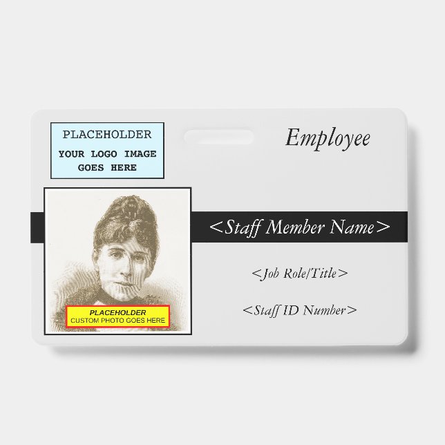 Badge Insigne d'identification du personnel glamour (Front)