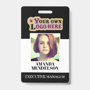 Badge Insigne d'identification personnalisé avec code-ba