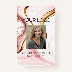 Badge Insigne d'identification photo de l'employé en mar