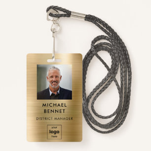 Badge Insigne d'identification photo de l'employé en mét