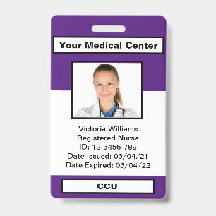 Badge Insigne d'identification photo de l'employé Médica