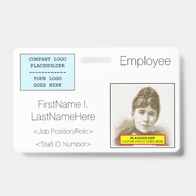 Badge Insigne d'identité du personnel contemporain (Front)