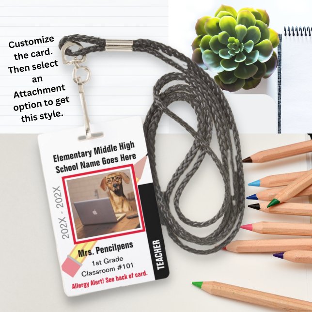 Badge Insigne d'identité du personnel enseignant personn (Créateur téléchargé)