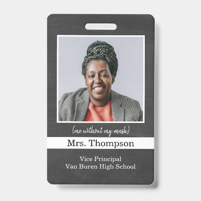 Badge Insigne d'identité photo du vice-directeur de l'éc (Avant)