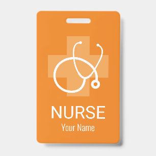Badge Insigne d'infirmière personnalisé avec logo stétho