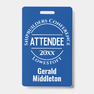 Badge Insigne du participant à la conférence