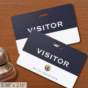 Badge Insigne du visiteur du logo de l'entreprise