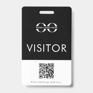Badge Insigne du visiteur du logo de l'entreprise
