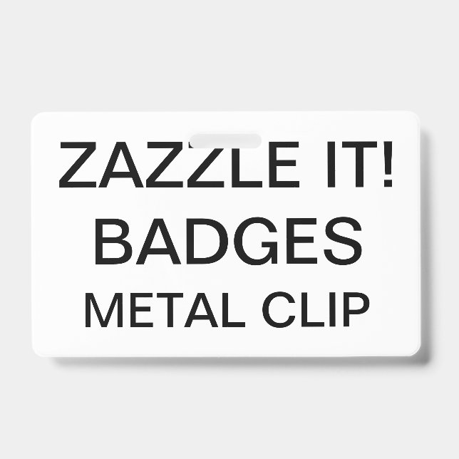 Badge INSIGNE ESCAMOTABLE d'AGRAFE personnalisé par (Face)