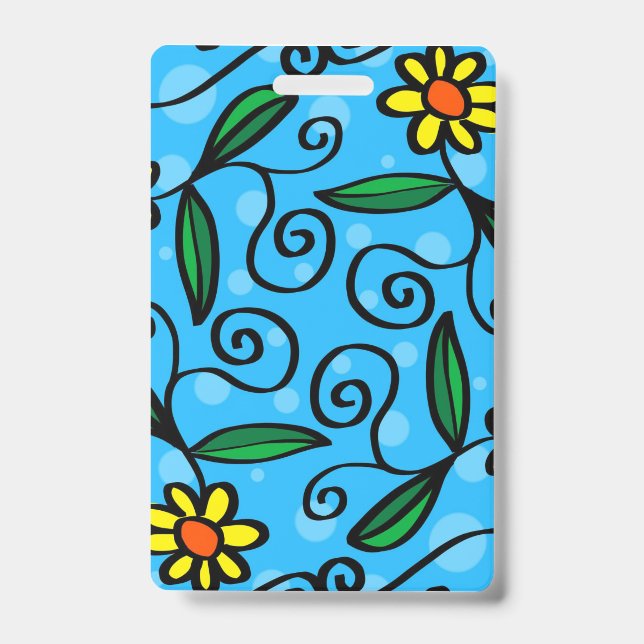 Badge Insigne floral abstrait (Avant)