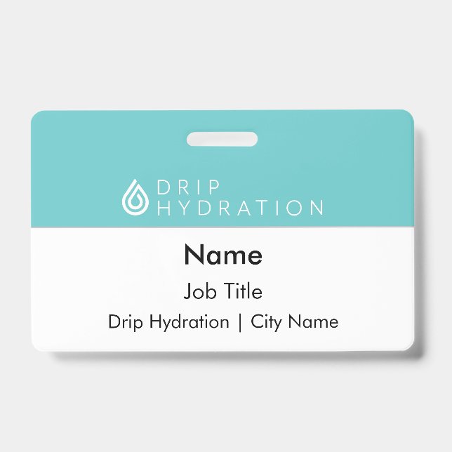 Badge Insigne ID d'hydratation de la goutte (Avant)