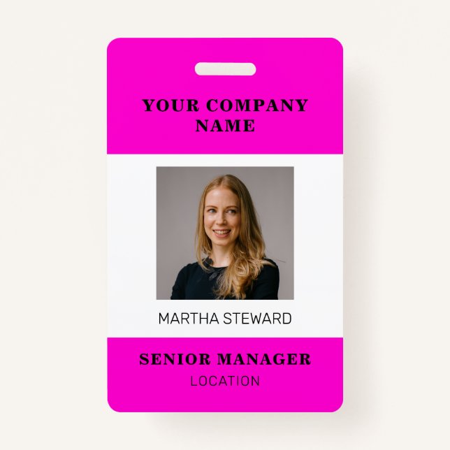Badge Insigne ID photo de votre entreprise (Devant)