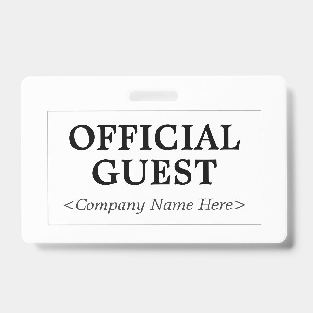 Badge Insigne minimaliste "INVITÉ OFFICIELLE" (Avant)