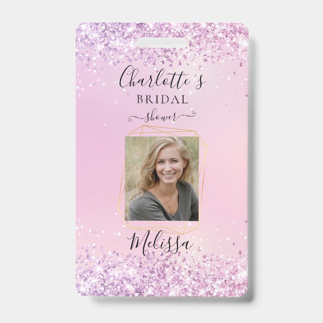 Badge Insigne moderne Parties scintillant violet (Imiter (Front)