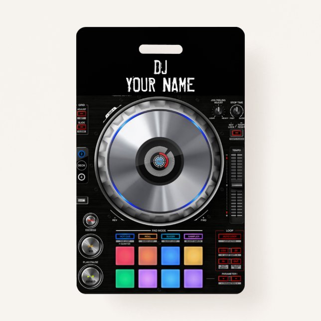 Badge Insigne platine DJ (Devant)