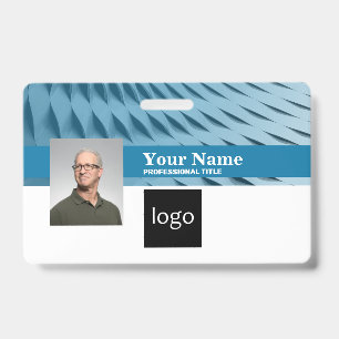 Badge Insigne professionnel personnalisé Nom, photo, l