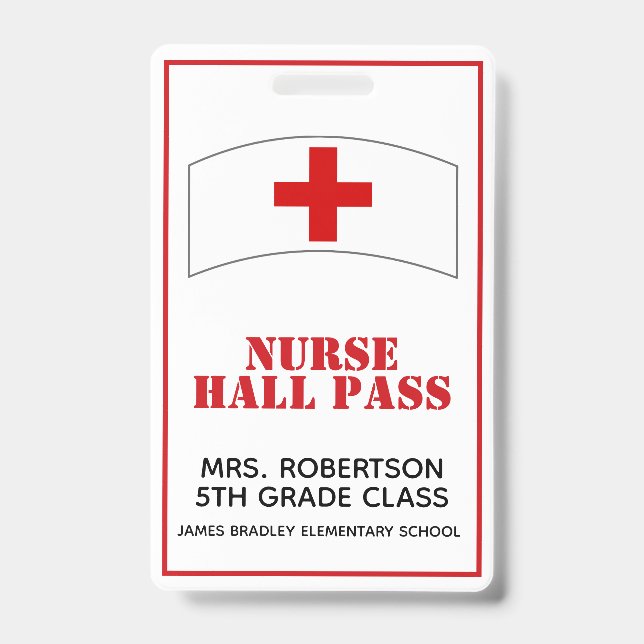 Badge Insigne rouge et blanc de passage de hall (Avant)