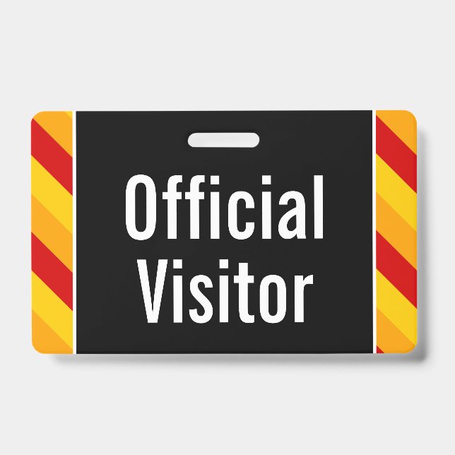 Badge Insigne simple "Visiteur Officiel" (Avant)