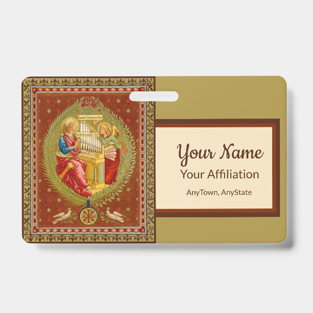 Badge Insigne St. Cecilia de Rome (SNV 36, Style 1) (Face)