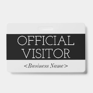 Badge Insigne tendance "VISITOR OFFICIEL"