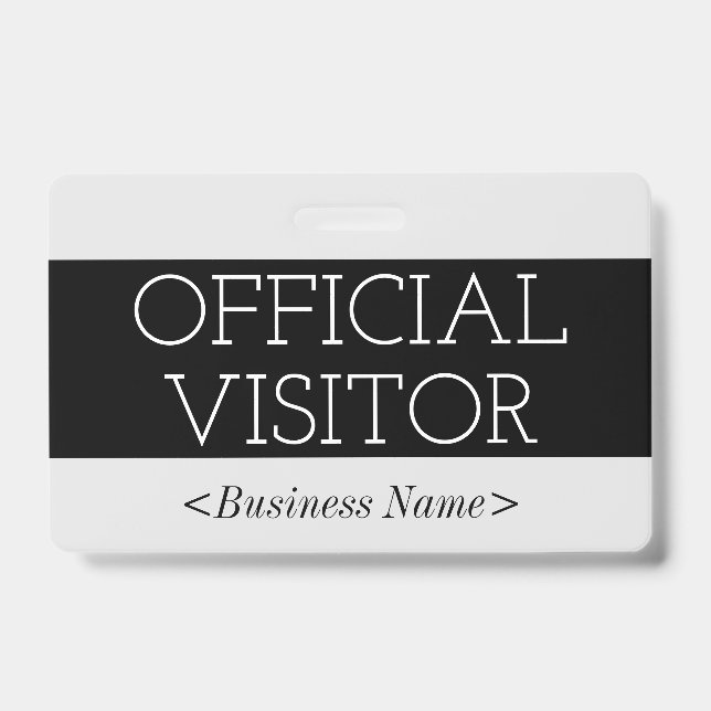 Badge Insigne tendance "VISITOR OFFICIEL" (Avant)