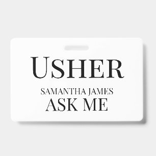 Badge Insigne Usher