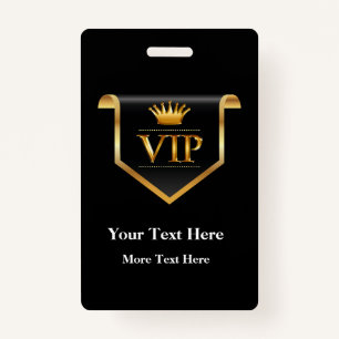 Badge Insigne VIP classique Design budgétaire modifiable