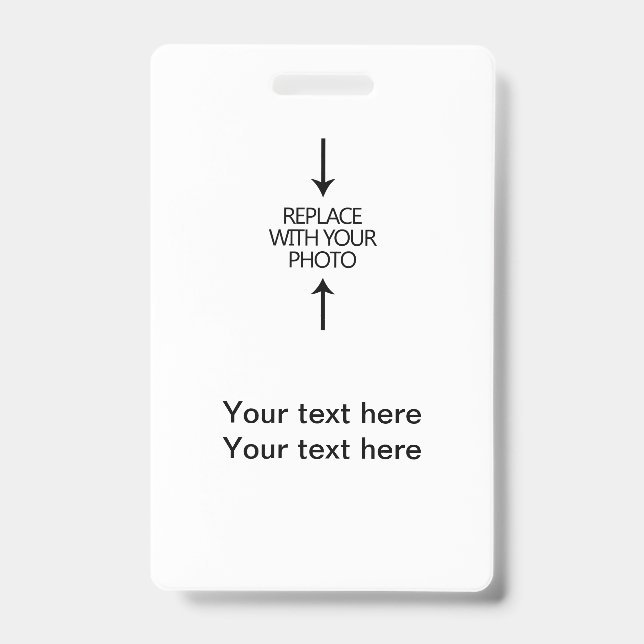 Badge Insignes des employés de carte d'identité à photo (Avant)