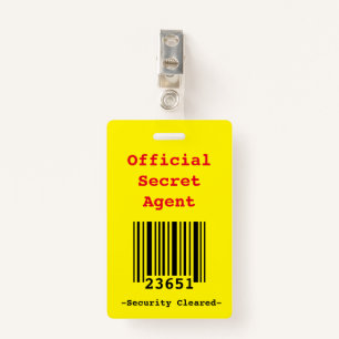 Badge Insignes d'invitation "d'anniversaire d'espion