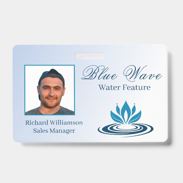 Badge Installation de fonction d'eau - ID bleu (Avant)
