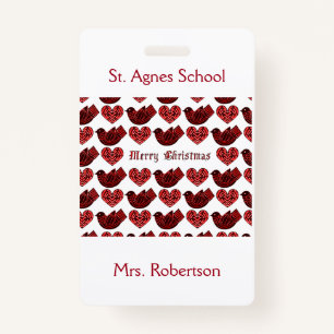 Badge Institution de style scandinave Nom de l'enseignan