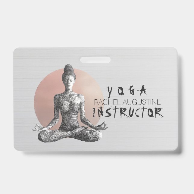 Badge Instructeur de méditation Yoga Reiki Master Lotus  (Face)