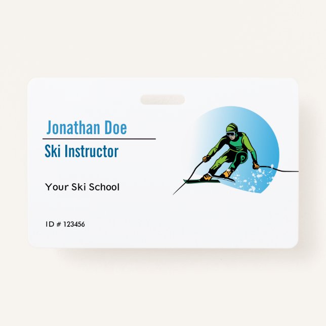 Badge Instructeur de ski (Devant)