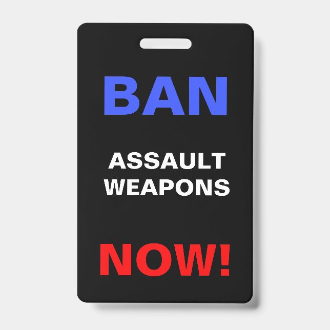 Badge Interdire les armes d'assaut maintenant ! Protesta (Avant)