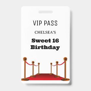 Badge Invitation d'accès VIP à la salle de bus pour un S