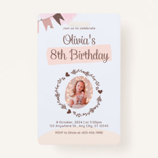 Badge Invitation d'anniversaire