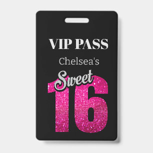 Badge Invitation élégante personnalisée pour un annivers