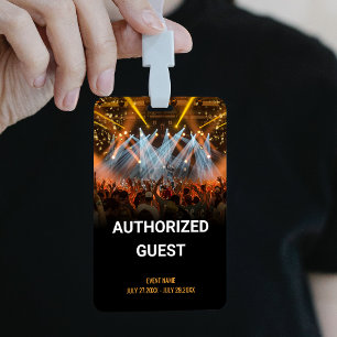 Badge Invitation pour l'événement musical